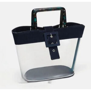 ZARA Vinyl & Suede Crossbody Bag